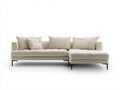 Canapé d'angle - Tissu - 278x172x84 cm - Beige - Style contemporain