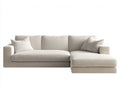 Canapé d'angle - Tissu - 246x160x82 cm - Beige - Style minimaliste