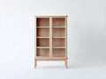 Vitrine - Bois-Verre - 94x39x172 cm - Bois naturel-Transparent - Style scandinave