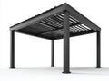 Tonnelle de jardin - aluminium - 400 x 300 x 255 cm - noir fumé - design moderne