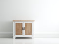 Buffet - Bois - 72x36x68 cm - Blanc-Bois naturel - Style scandinave