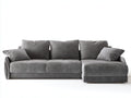Canapé d'angle - Tissu - 292x176x86 cm - Gris - Contemporain