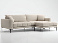 Canapé d'angle - Tissu - 274x169x82 cm - Beige - Style contemporain