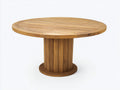 Table de jardin - teck - 140 x 140 x 76 cm - naturel - base ronde