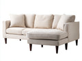 Canapé d'angle - Tissu - 248x158x86 cm - Beige - Scandinave