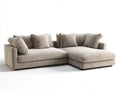 Canapé d'angle - Tissu - 276x182x84 cm - Beige - Style contemporain