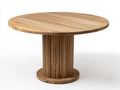 Table de jardin - teck - 138 x 138 x 76 cm - naturel - base ronde